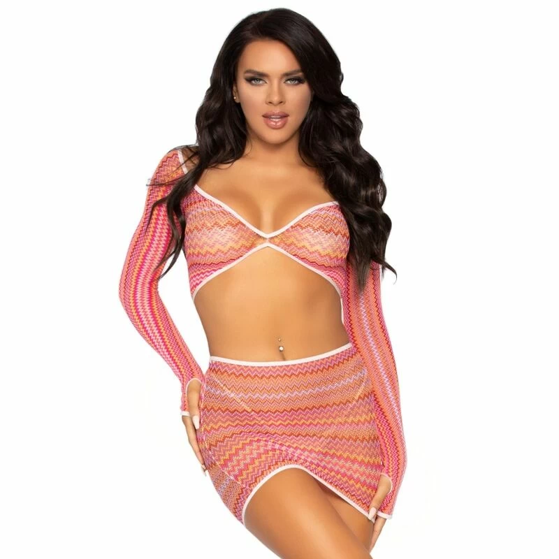 Completo Top e Minigonna Leg Avenue Zig Zag